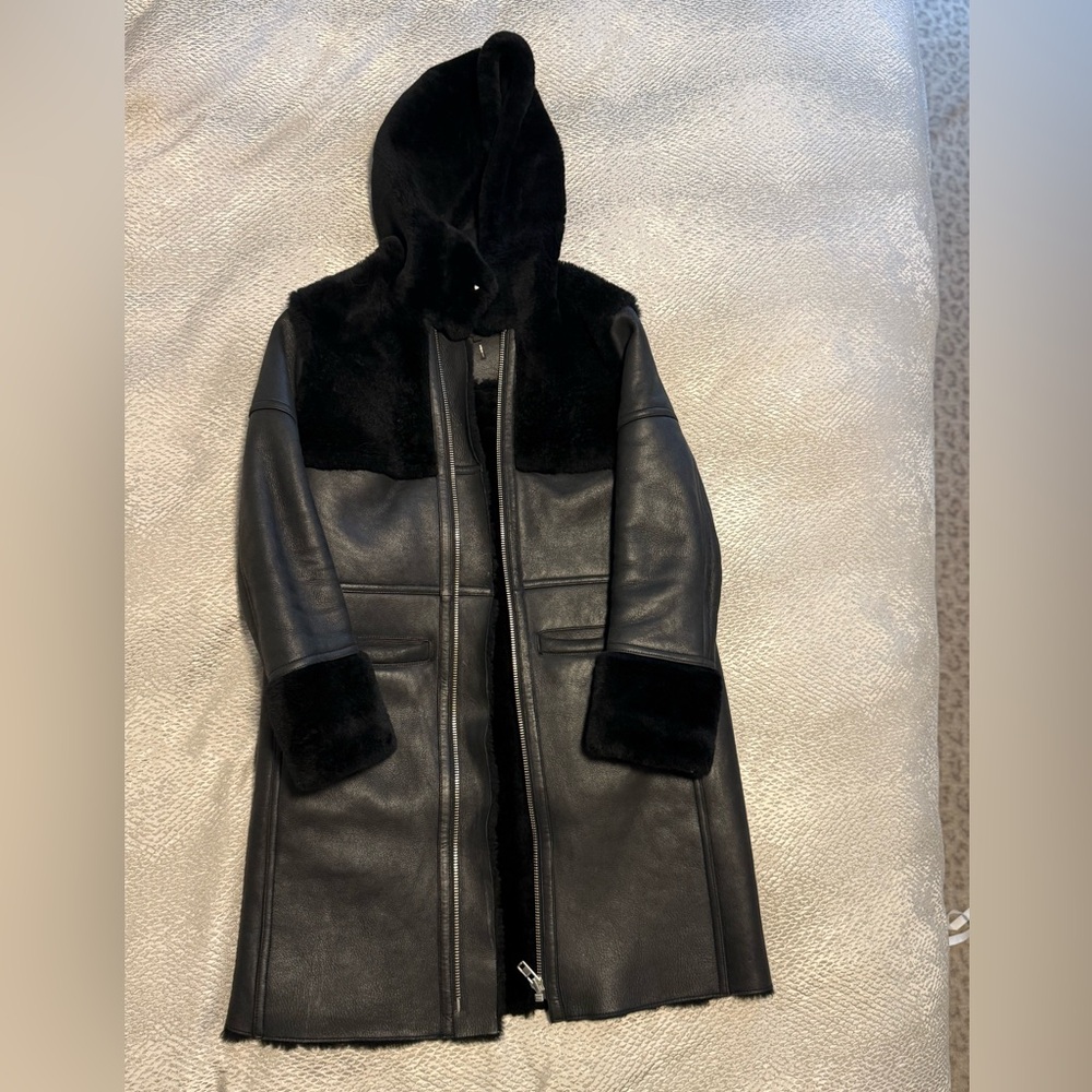 Maje Black shearling Jacket